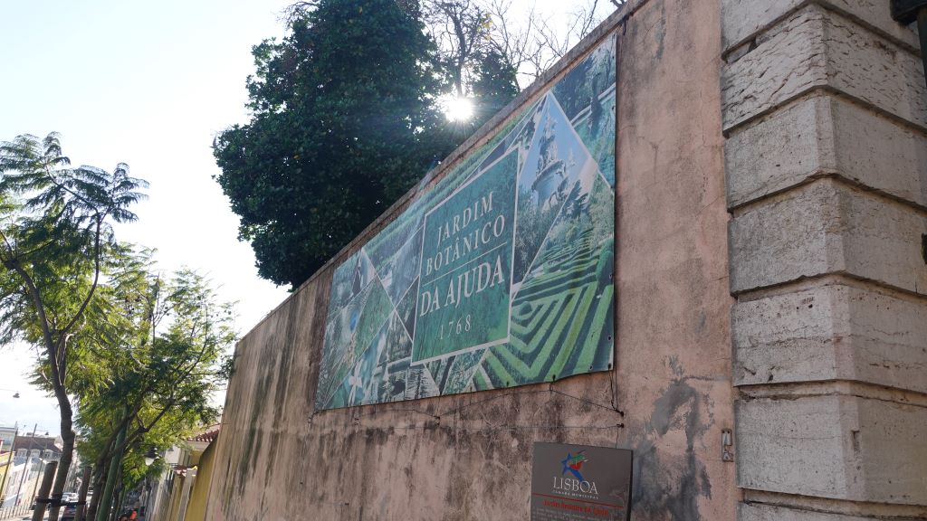 Eingangsschild zum Botanischen Garten