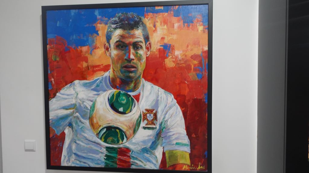 Gemälde: Fußball-Weltstar Cristiano Ronaldo – bekannteste Persönlichkeit Portugals