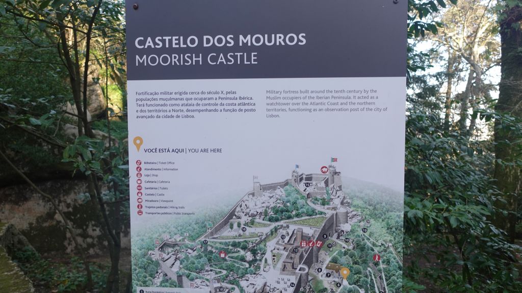 Übersichtskarte des Castelo dos Mouros in Sintra: leider nur noch Ruinen