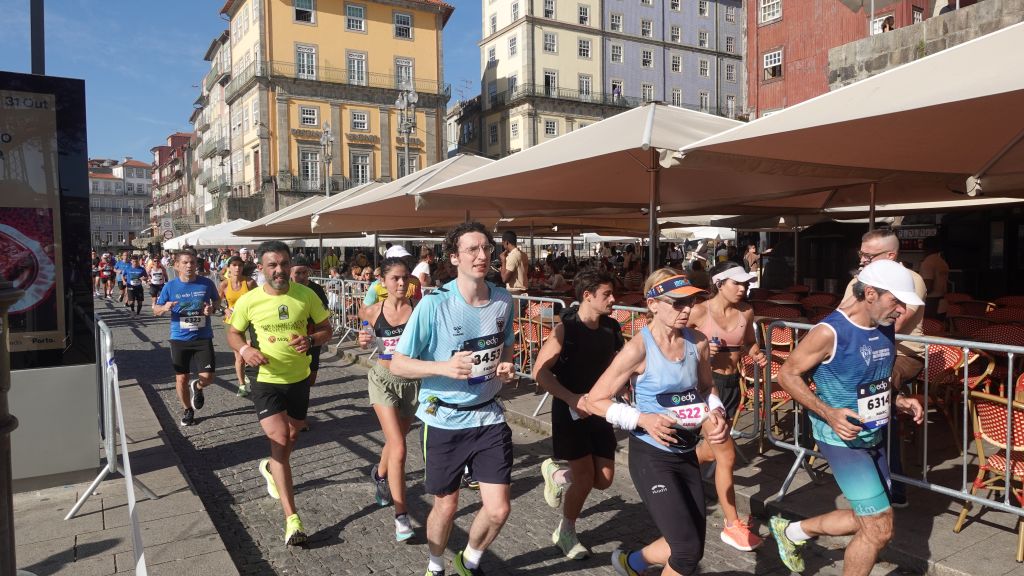 Laufabschnitt mitten in der Stadt